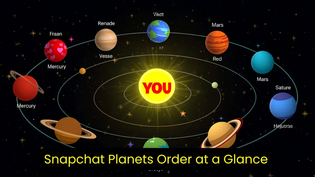Snapchat Planets Order at a Glance